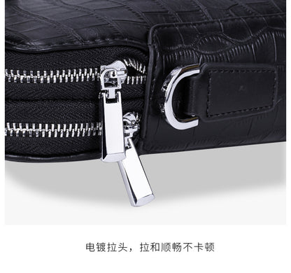 Men's Handbag Fashion Shoulder Bag Genuine Cowhide Leather Computer Bag Business Large Capacity Crossbody Briefcase 