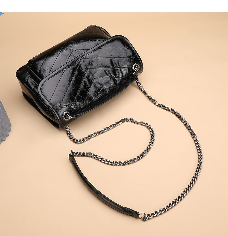 Women's Crossbody Bag Shoulder Bag Cowhide Gyukawa Chain Bag Messenger Bag Ryukou