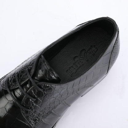 Crocodile Belly Skin Men's Leather Shoes Made of Genuine Leather Luxury Formal Business Shoes 