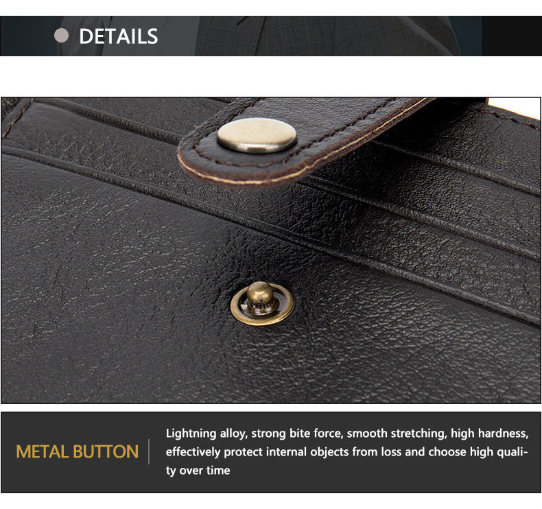 Men's wallet cowhide thin coin card holder casual card bag for men 