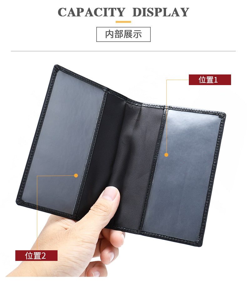 Men's short wallet made of genuine cowhide leather business multi-functional men's wallet card bag 