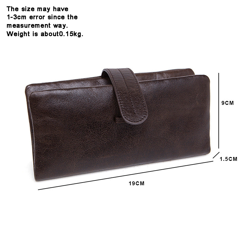Men's Wallet RFID Coin Card Holder Retro Large Capacity Clutch Bag Men's Wallet 