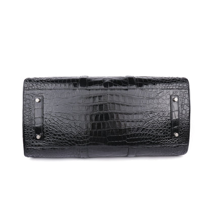 Ladies large capacity crocodile leather ladies bag genuine leather bag casual sports fitness Boston bag