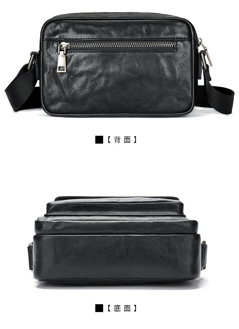 Men's Shoulder Bag Made of Genuine Cowhide Leather Casual Fashion Men's Crossbody Bag 