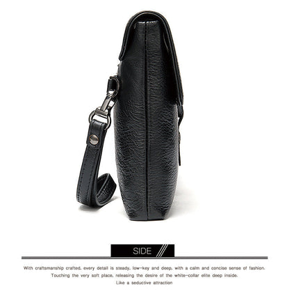 Men's Clutch Bag Cowskin Business Large Capacity Handbag for Men 