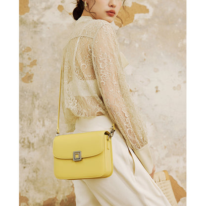 Women's armpit bag cowhide shoulder bag fashionable genuine leather luxury square bag