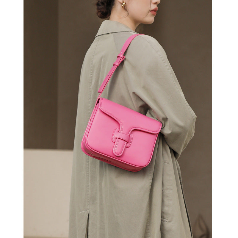 Genuine leather women's bag shoulder bag commuting crossbody bag retro messenger bag goes with everything