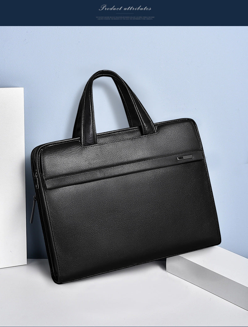 Men's handbag genuine cowhide leather computer bag business briefcase 