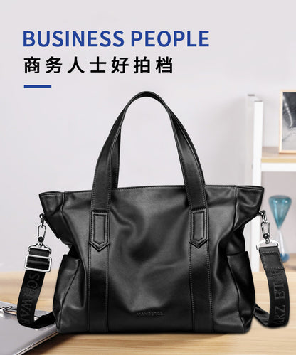 Men's handbag cowhide genuine leather Korean business briefcase computer bag 