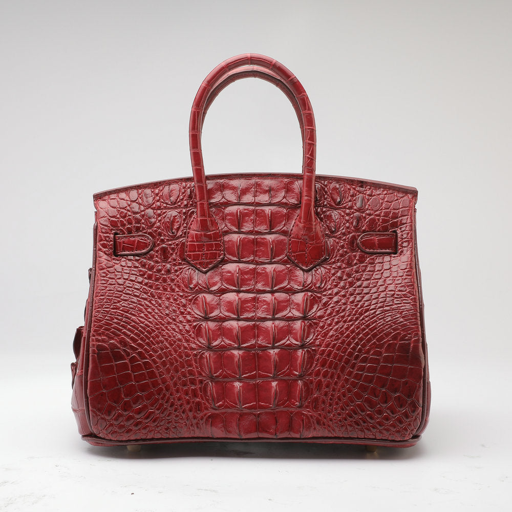 Women's Leather Tote Bag Siamese Crocodile Skin Large Capacity Genuine Leather Handbag