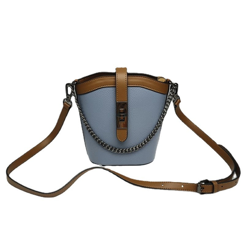 Women's Chain Bag Crossbody Bag Genuine Leather Shoulder Bag Luxury Bucket Bag Fashion