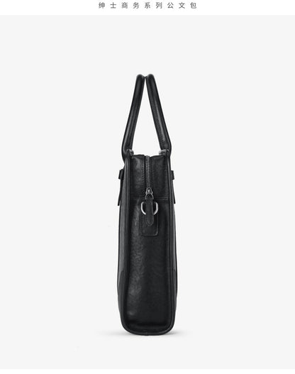Men's handbag, genuine cowhide leather, handbag, crossbody bag, large capacity computer briefcase 