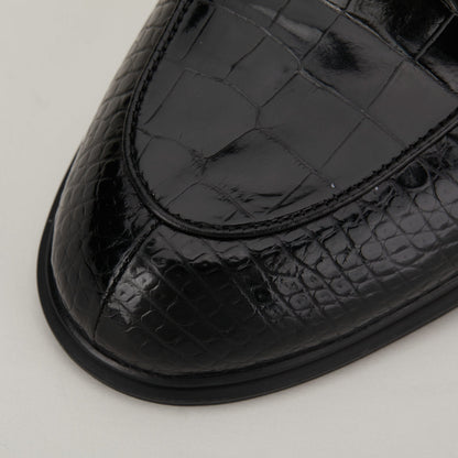 Crocodile Belly Skin Genuine Leather Men's Leather Shoes Rubber Sole Moccasins Fashion Casual Business Shoes 