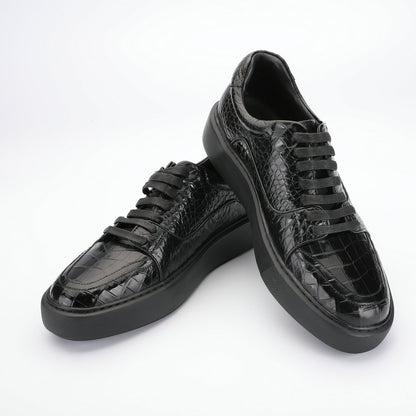 Autumn/Winter New Crocodile Belly Skin Men's Casual Shoes Genuine Leather Leather Shoes Fashion Business Shoes 