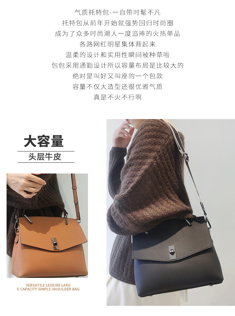 One Shoulder Crossbody Bag Handbag Stylish Genuine Leather Women's Bag Shoulder Bag