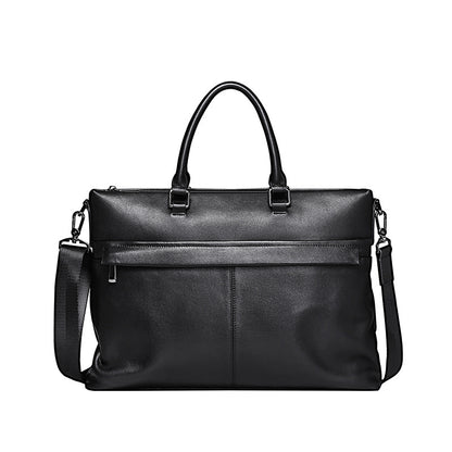 Men's Handbag Genuine Cowhide Leather Computer Bag Business Large Capacity Briefcase Crossbody Bag 