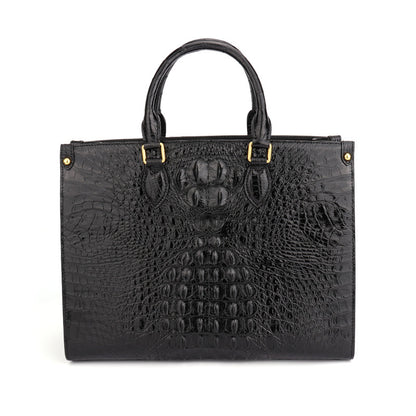Women's Crocodile Bag Atmospheric Genuine Leather Handbag Casual Car Stitch Shoulder Bag