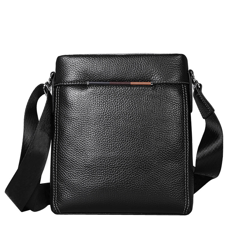 Men's Shoulder Bag Genuine Cowhide Leather Korean Fashion Business Casual Crossbody Bag for Men 