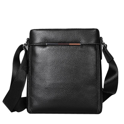 Men's Shoulder Bag Genuine Cowhide Leather Korean Fashion Business Casual Crossbody Bag for Men 