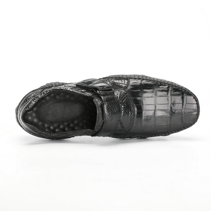 Crocodile leather genuine leather men's leather shoes moccasins men's business casual shoes 