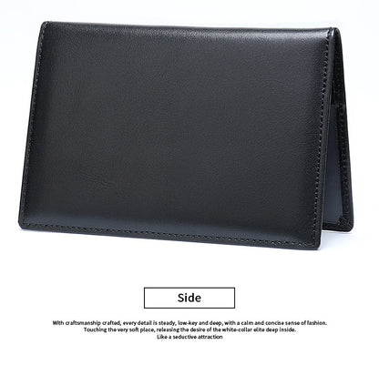 Men's short wallet made of genuine cowhide leather business multi-functional men's wallet card bag 