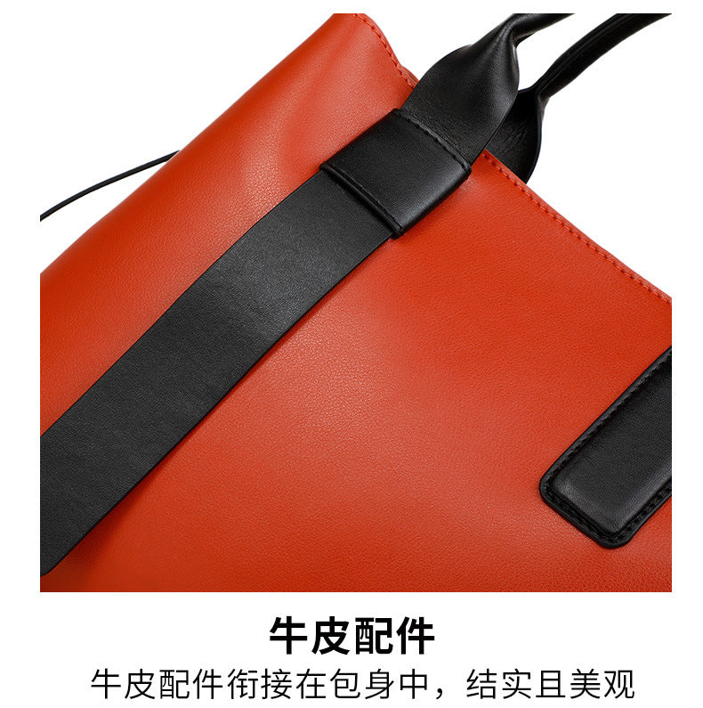 Genuine leather women's bag trend tote bag large capacity fashion shoulder bag handbag that goes with anything.bag
