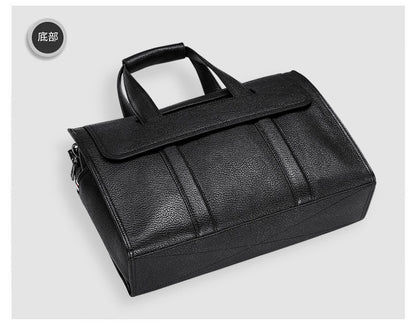 Men's Briefcase Genuine Cowhide Leather Computer Bag Business Large Capacity Handbag Crossbody Bag 