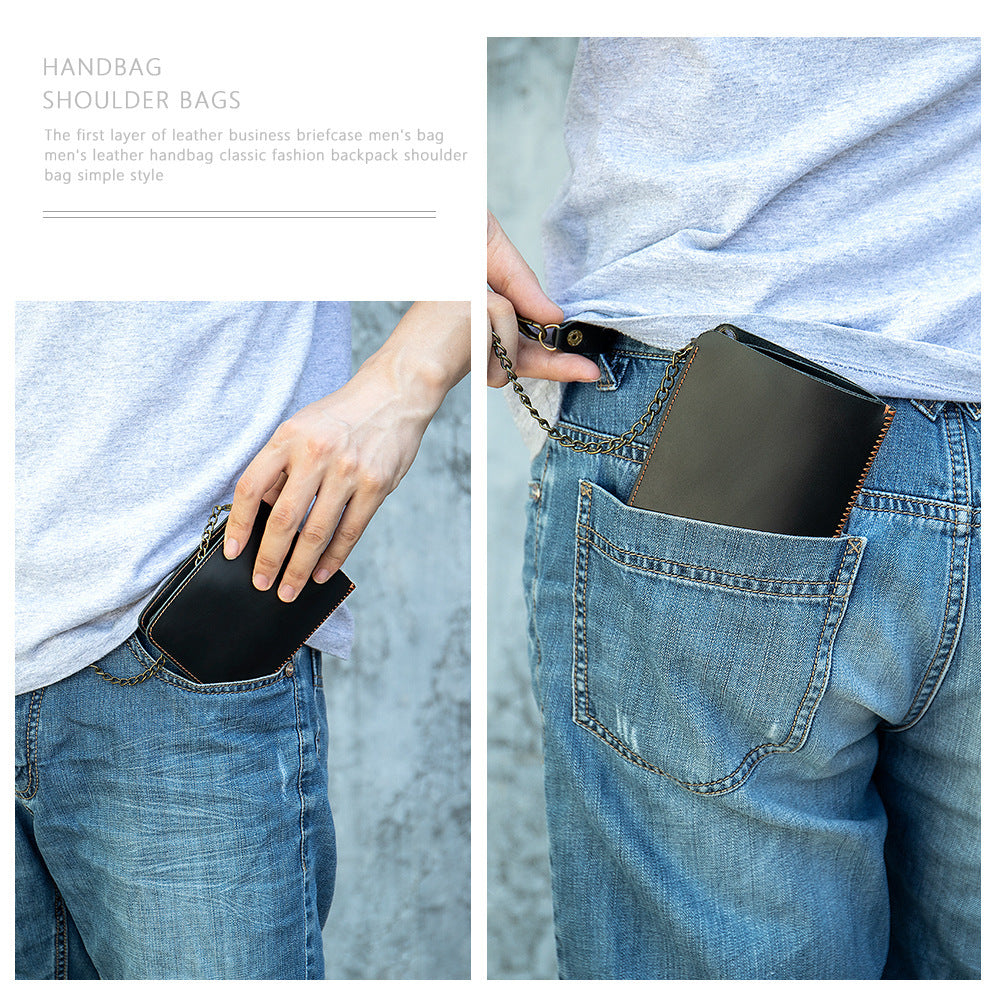Men's short wallet genuine cowhide leather aluminum alloy automatic pop-up card bag RFID anti-theft brush wallet for men 