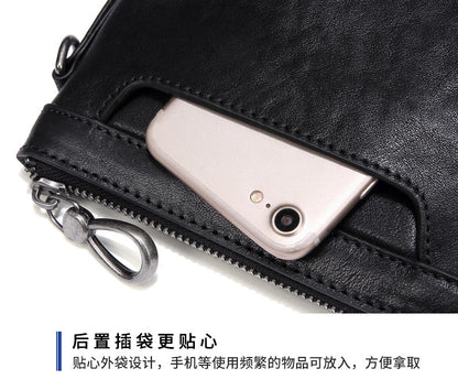 Men's Handbag Cow Leather Large Capacity Business Casual Fashion Men's Bag 