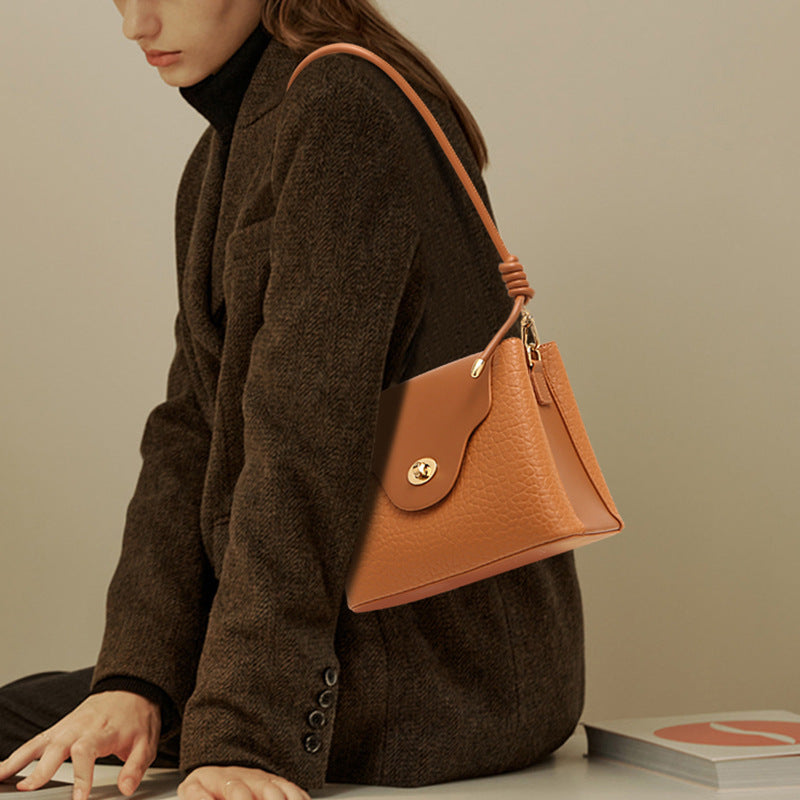 Women's Underarm Bag Genuine Leather Shoulder Bag Commuting Bag Crossbody Bag Cowhide Fashion