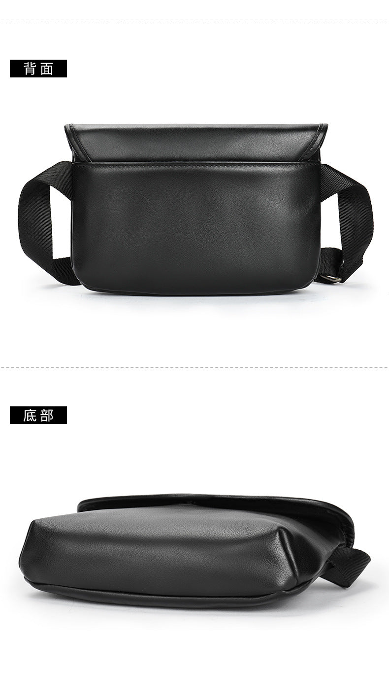 Men's Shoulder Bag Made of Cowskin Genuine Leather High Quality Waterproof Fashion Men Crossbody Bag 