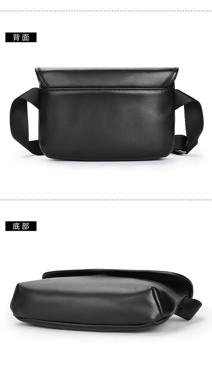 Men's Shoulder Bag Made of Cowskin Genuine Leather High Quality Waterproof Fashion Men Crossbody Bag 