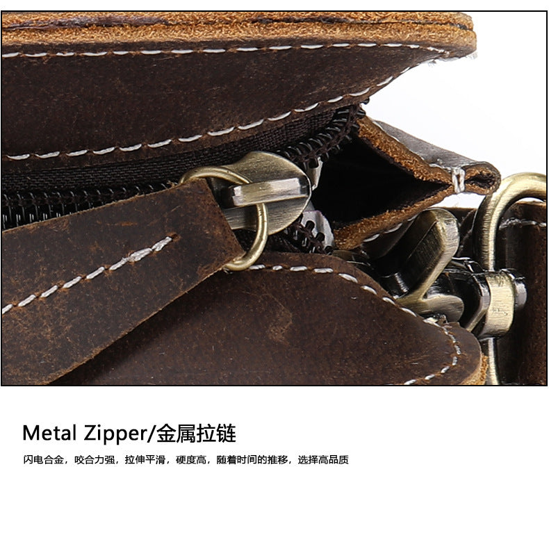 Men's Clutch Bag Cow Leather Crazy Horse Vintage Men's Handbag 
