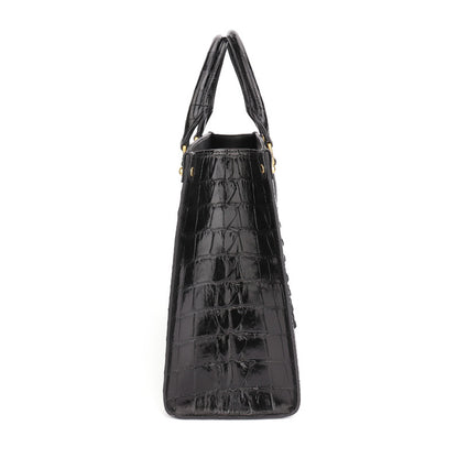 Women's Crocodile Bag Atmospheric Genuine Leather Handbag Casual Car Stitch Shoulder Bag