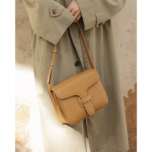 Genuine leather women's bag shoulder bag commuting crossbody bag retro messenger bag goes with everything