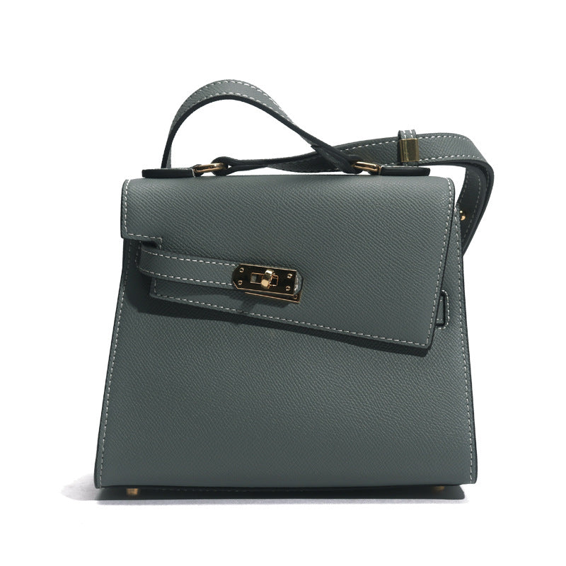 Irregular reversible carry bag Luxurious genuine leather women's bag Palm pattern crossbody bag