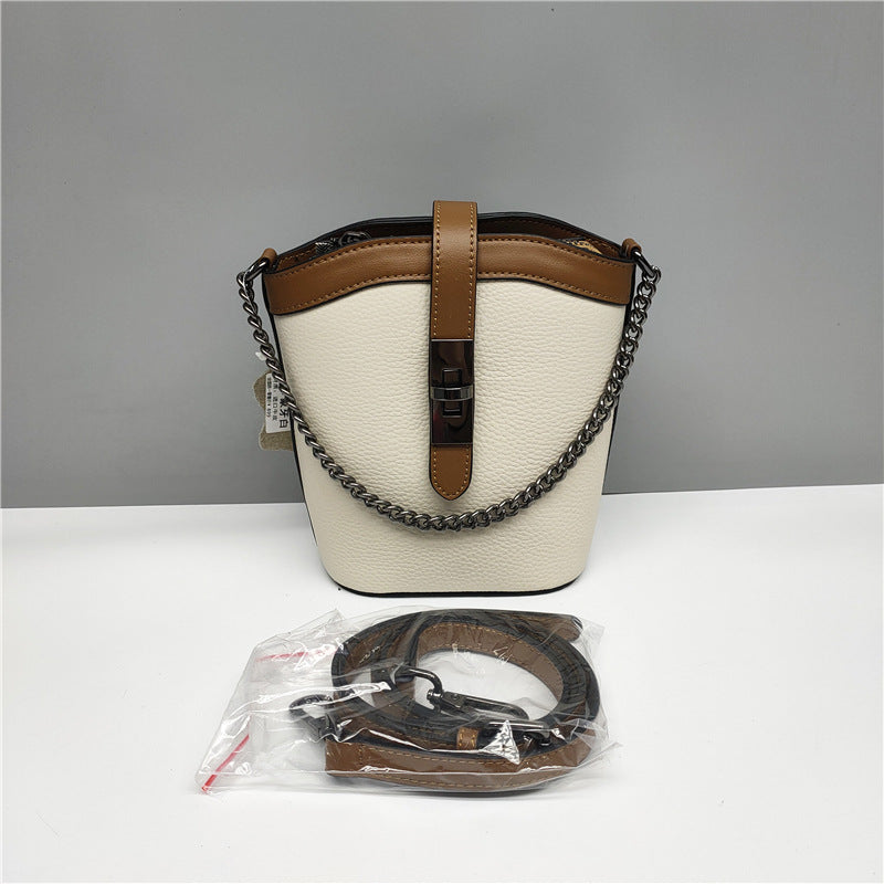 Women's Chain Bag Crossbody Bag Genuine Leather Shoulder Bag Luxury Bucket Bag Fashion