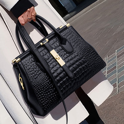 Genuine leather women's tote bag Stylish cowhide handbag Women's shoulder bag Goes with anything
