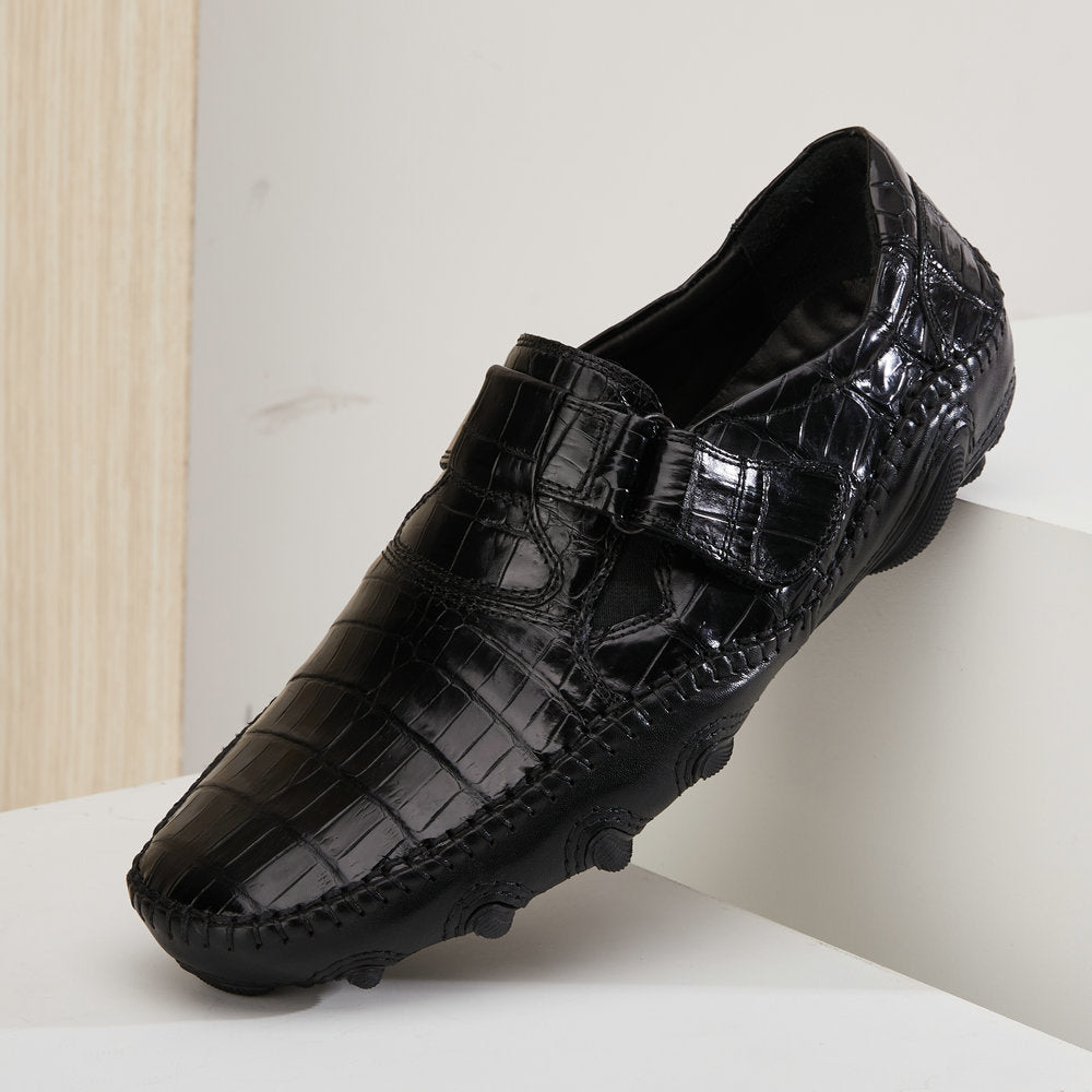 New Crocodile Belly Skin Men's Shoes Genuine Leather Moccasins Men's Leather Shoes 