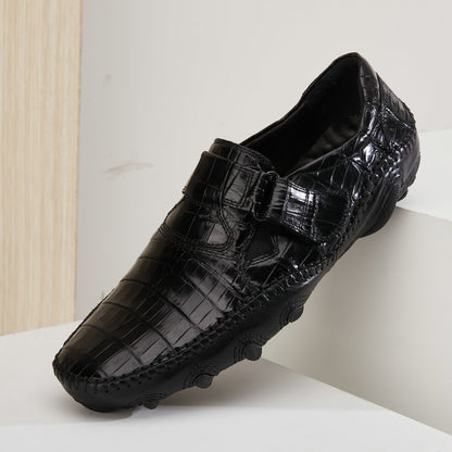 New Crocodile Belly Skin Men's Shoes Genuine Leather Moccasins Men's Leather Shoes 