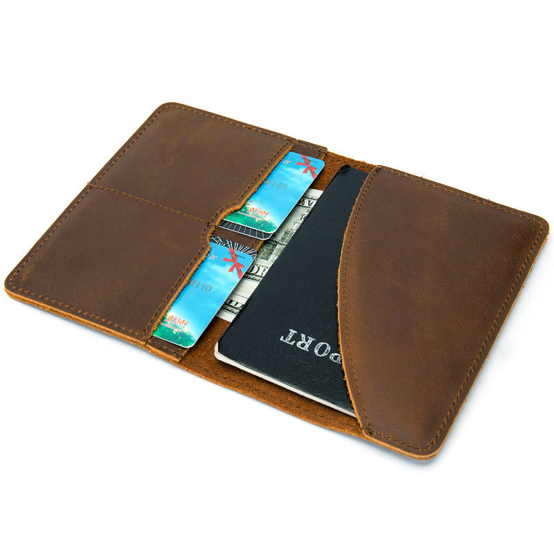 Men's Wallet Cow Leather Large Capacity Card Holder DIY Men's Wallet 