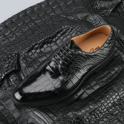 New type Siamese crocodile skin genuine leather men's leather shoes casual business shoes 
