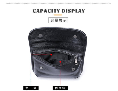 Men's Shoulder Bag Genuine Cowhide Leather Simple Fashion Men's Crossbody Bag 