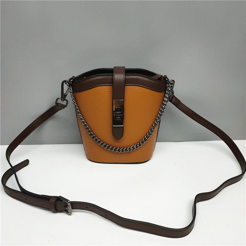 Women's Chain Bag Crossbody Bag Genuine Leather Shoulder Bag Luxury Bucket Bag Fashion
