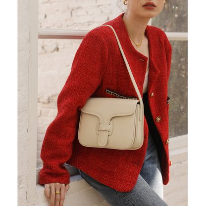 Genuine leather women's bag shoulder bag commuting crossbody bag retro messenger bag goes with everything