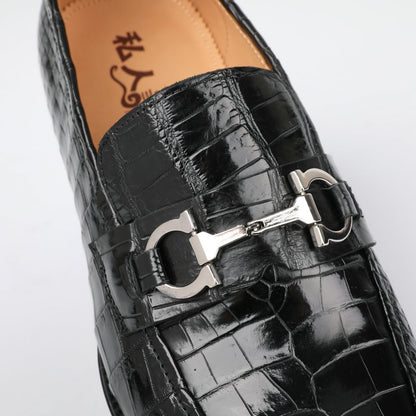 Crocodile skin men's leather shoes genuine leather high quality English style casual business formal suit shoes