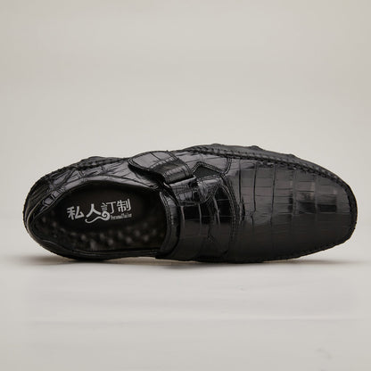 New Crocodile Belly Skin Men's Shoes Genuine Leather Moccasins Men's Leather Shoes 