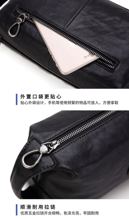 Men's Handbag Genuine Leather Cowhide Large Capacity Business High Quality Fashion Men's Bag 