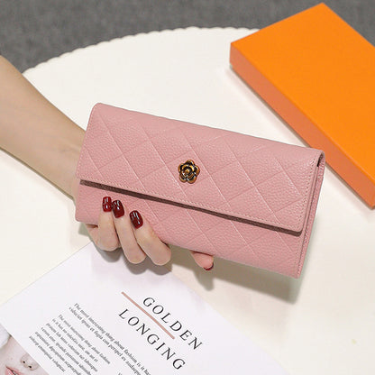 Cowhide long wallet ladies casual clutch bag wallet fashion smartphone