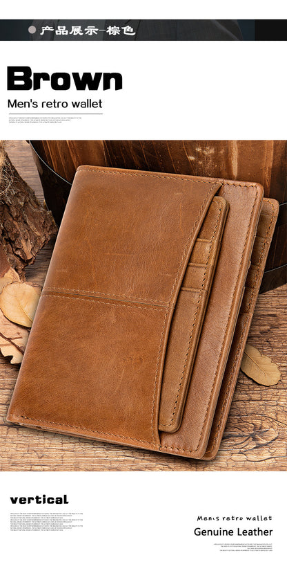 Men's Wallet Cow Leather Genuine Leather Separable Men's Wallet Card Bag 